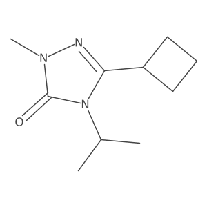 3-cyclobutyl-1-methyl-4-(propan-2-yl)-4,5-dihydro-1H-1,2,4-triazol-5-one结构式