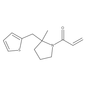 1-[2-Methyl-2-(thiophen-2-ylmethyl)pyrrolidin-1-yl]prop-2-en-1-one结构式