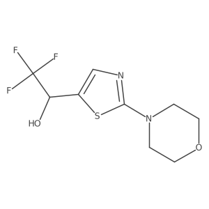 (1S)-2,2,2-trifluoro-1-[2-(morpholin-4-yl)-1,3-thiazol-5-yl]ethan-1-ol结构式