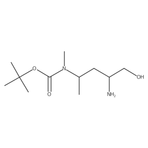 tert-butyl N-(4-amino-5-hydroxypentan-2-yl)-N-methylcarbamate结构式