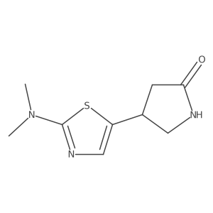 4-[2-(Dimethylamino)-1,3-thiazol-5-yl]pyrrolidin-2-one结构式