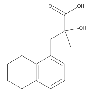 2-Hydroxy-2-methyl-3-(5,6,7,8-tetrahydronaphthalen-1-yl)propanoic acid Structure