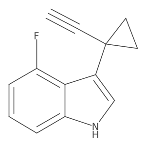 3-(1-ethynylcyclopropyl)-4-fluoro-1H-indole结构式