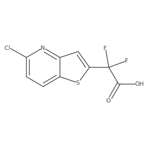 2-{5-Chlorothieno[3,2-b]pyridin-2-yl}-2,2-difluoroacetic acid Structure