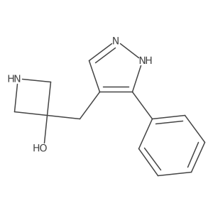 3-[(3-phenyl-1H-pyrazol-4-yl)methyl]azetidin-3-ol结构式