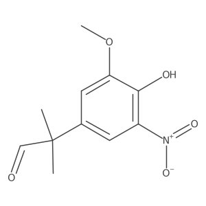 2-(4-Hydroxy-3-methoxy-5-nitrophenyl)-2-methylpropanal Structure