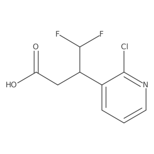 3-(2-Chloropyridin-3-yl)-4,4-difluorobutanoic acid结构式
