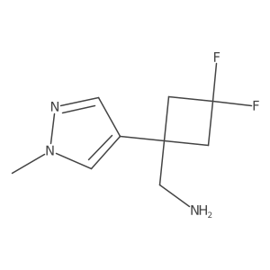[3,3-difluoro-1-(1-methyl-1H-pyrazol-4-yl)cyclobutyl]methanamine Structure