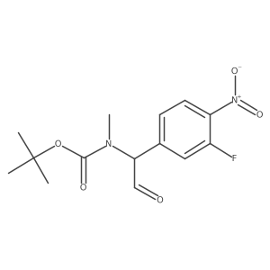 tert-butyl N-[1-(3-fluoro-4-nitrophenyl)-2-oxoethyl]-N-methylcarbamate结构式