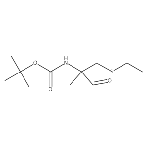 tert-butyl N-[1-(ethylsulfanyl)-2-methyl-3-oxopropan-2-yl]carbamate Structure