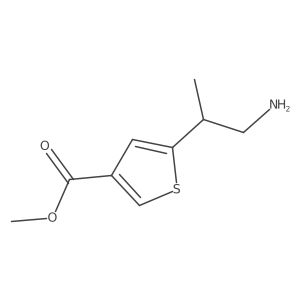 Methyl 5-(1-aminopropan-2-yl)thiophene-3-carboxylate结构式