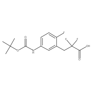 3-(5-{[(Tert-butoxy)carbonyl]amino}-2-fluorophenyl)-2,2-difluoropropanoic acid Structure