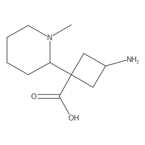 3-Amino-1-(1-methylpiperidin-2-yl)cyclobutane-1-carboxylic acid结构式