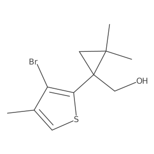 [1-(3-Bromo-4-methylthiophen-2-yl)-2,2-dimethylcyclopropyl]methanol Structure