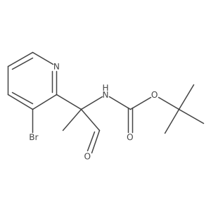tert-butyl N-[2-(3-bromopyridin-2-yl)-1-oxopropan-2-yl]carbamate Structure