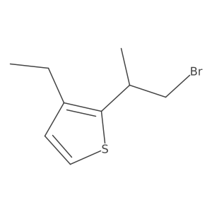 2-(1-Bromopropan-2-yl)-3-ethylthiophene Structure