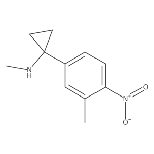N-methyl-1-(3-methyl-4-nitrophenyl)cyclopropan-1-amine Structure