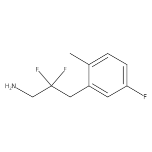 2,2-Difluoro-3-(5-fluoro-2-methylphenyl)propan-1-amine结构式