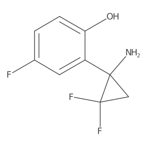 2-(1-Amino-2,2-difluorocyclopropyl)-4-fluorophenol Structure