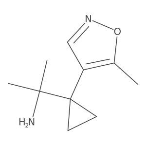 2-[1-(5-Methyl-1,2-oxazol-4-yl)cyclopropyl]propan-2-amine结构式