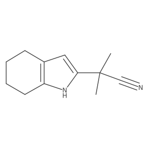 2-methyl-2-(4,5,6,7-tetrahydro-1H-indol-2-yl)propanenitrile结构式