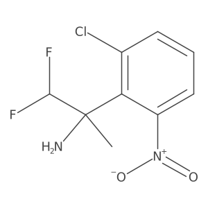 2-(2-Chloro-6-nitrophenyl)-1,1-difluoropropan-2-amine结构式