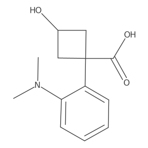 1-[2-(Dimethylamino)phenyl]-3-hydroxycyclobutane-1-carboxylic acid Structure
