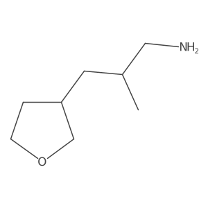 (2S)-2-Methyl-3-(oxolan-3-yl)propan-1-amine结构式
