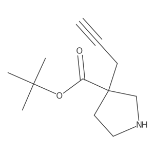 Tert-butyl 3-prop-2-ynylpyrrolidine-3-carboxylate Structure