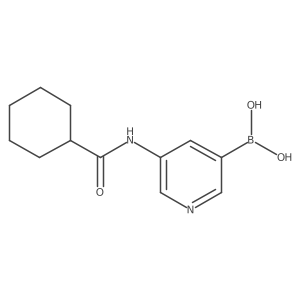 B-[5-[(cyclohexylcarbonyl)amino]-3-pyridinyl]Boronic acid结构式