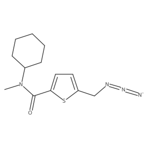 5-(azidomethyl)-N-cyclohexyl-N-methylthiophene-2-carboxamide结构式