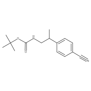 Tert-butyl (2-(4-cyanophenyl)propyl)carbamate结构式