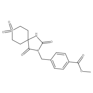 Methyl 4-({2,4,8,8-tetraoxo-8lambda6-thia-1,3-diazaspiro[4.5]decan-3-yl}methyl)benzoate结构式