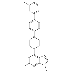 3-(4-{1,6-dimethyl-1H-pyrazolo[3,4-d]pyrimidin-4-yl}piperazin-1-yl)-6-(3-fluorophenyl)pyridazine Structure