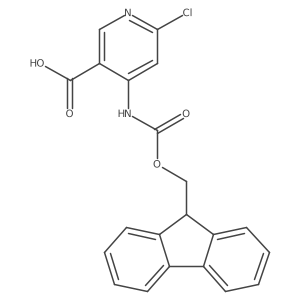6-chloro-4-({[(9H-fluoren-9-yl)methoxy]carbonyl}amino)pyridine-3-carboxylic acid Structure