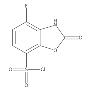 4-Fluoro-2-oxo-2,3-dihydrobenzo[d]oxazole-7-sulfonyl chloride Structure