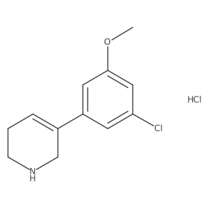 5-(3-Chloro-5-methoxyphenyl)-1,2,3,6-tetrahydropyridine hydrochloride结构式