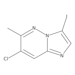 7-Chloro-3-iodo-6-methylimidazo[1,2-b]pyridazine结构式