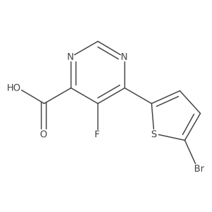 6-(5-Bromothiophen-2-yl)-5-fluoropyrimidine-4-carboxylic acid Structure