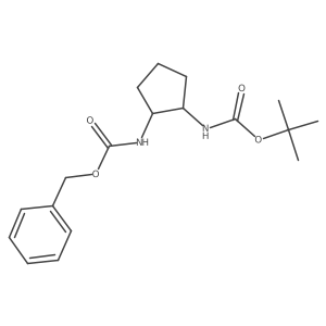 cis-Benzyl tert-butyl cyclopentane-1,2-diyldicarbamate Structure