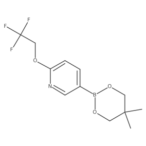 5-(5,5-Dimethyl-1,3,2-dioxaborinan-2-yl)-2-(2,2,2-trifluoroethoxy)pyridine结构式