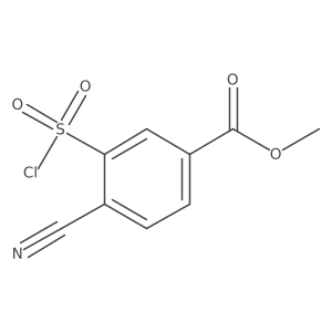Methyl 3-(chlorosulfonyl)-4-cyanobenzoate结构式