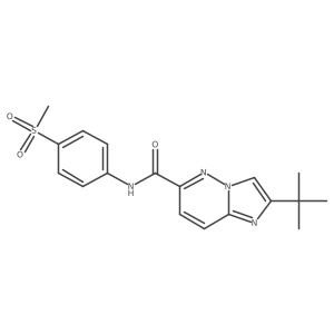 2-tert-butyl-N-(4-methanesulfonylphenyl)imidazo[1,2-b]pyridazine-6-carboxamide Structure