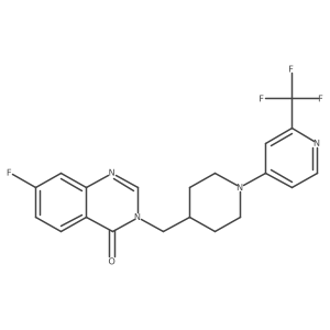 7-Fluoro-3-({1-[2-(trifluoromethyl)pyridin-4-yl]piperidin-4-yl}methyl)-3,4-dihydroquinazolin-4-one结构式
