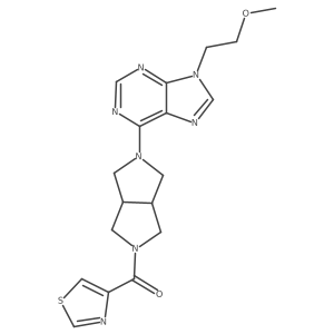 9-(2-methoxyethyl)-6-[5-(1,3-thiazole-4-carbonyl)-octahydropyrrolo[3,4-c]pyrrol-2-yl]-9H-purine结构式