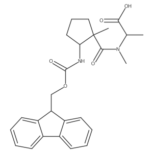 (2S)-2-{1-[2-({[(9H-fluoren-9-yl)methoxy]carbonyl}amino)-1-methylcyclopentyl]-N-methylformamido}propanoic acid Structure