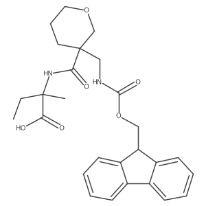 2-({3-[({[(9H-fluoren-9-yl)methoxy]carbonyl}amino)methyl]oxan-3-yl}formamido)-2-methylbutanoic acid Structure
