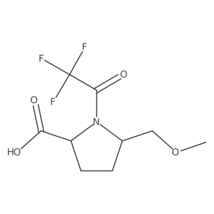 rac-(2R,5S)-5-(methoxymethyl)-1-(2,2,2-trifluoroacetyl)pyrrolidine-2-carboxylic acid结构式