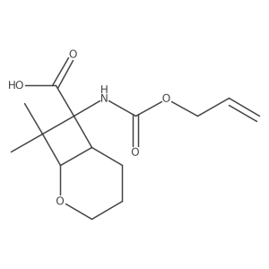 8,8-Dimethyl-7-{[(prop-2-en-1-yloxy)carbonyl]amino}-2-oxabicyclo[4.2.0]octane-7-carboxylic acid结构式