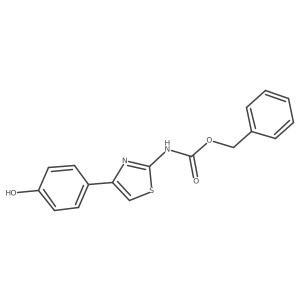 benzyl N-[4-(4-hydroxyphenyl)-1,3-thiazol-2-yl]carbamate结构式